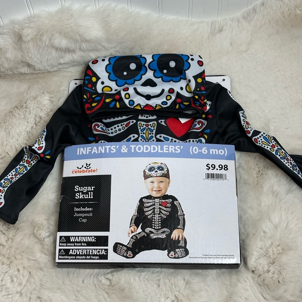 Infant Sugar Skull Costume… 0-6 months